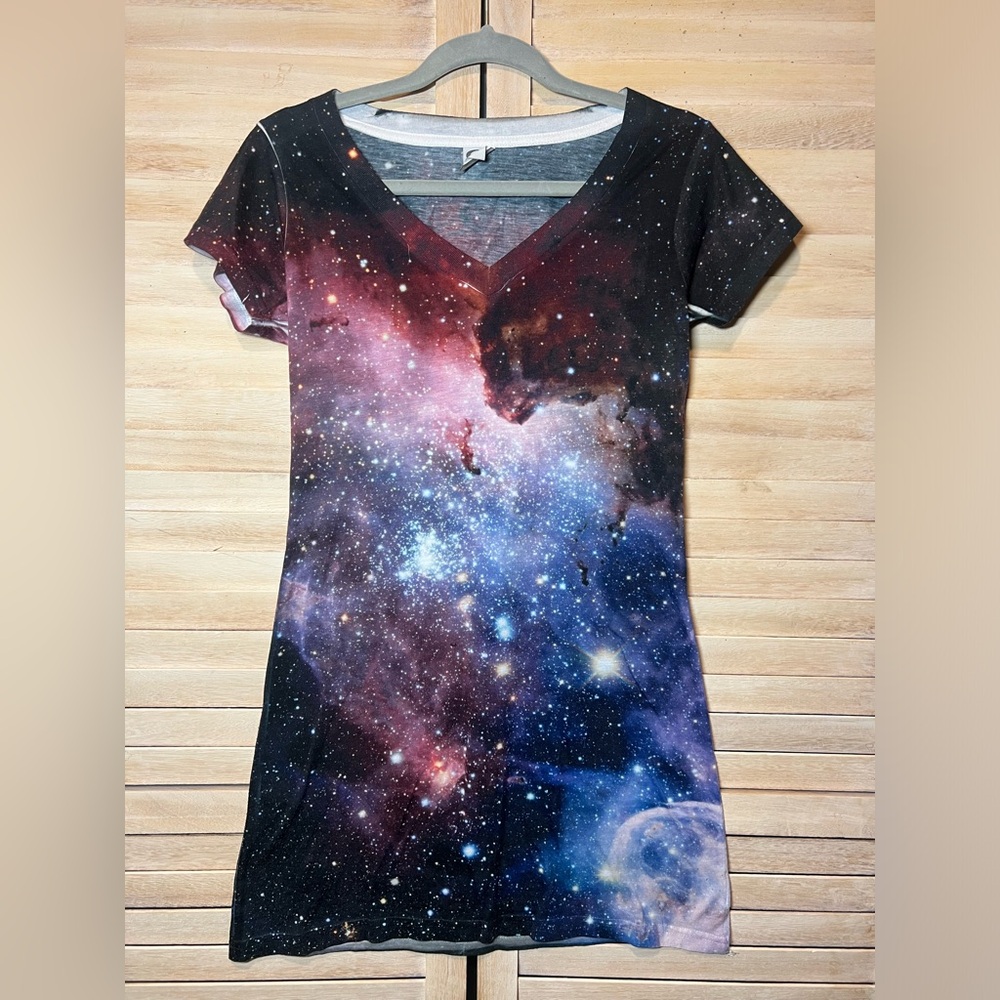 Celestial t-shirt mini skirt dress